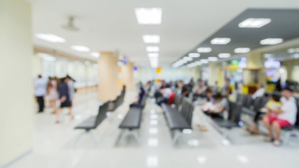 people waiting in a medical centre