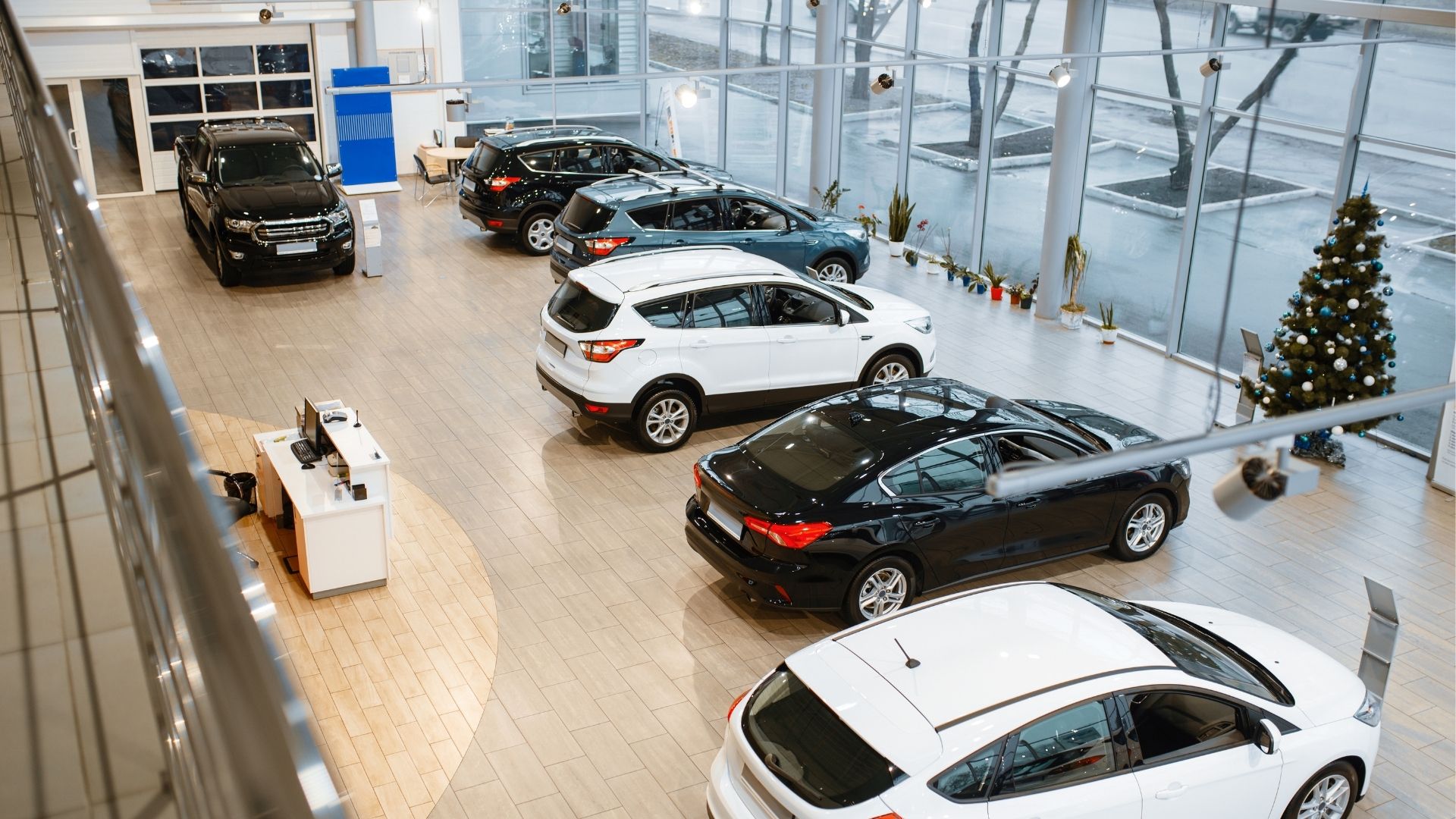 car dealership display area