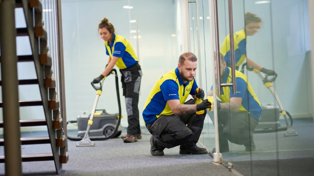 Associated cleaning staff providing services under clear and transparent commercial cleaning costs