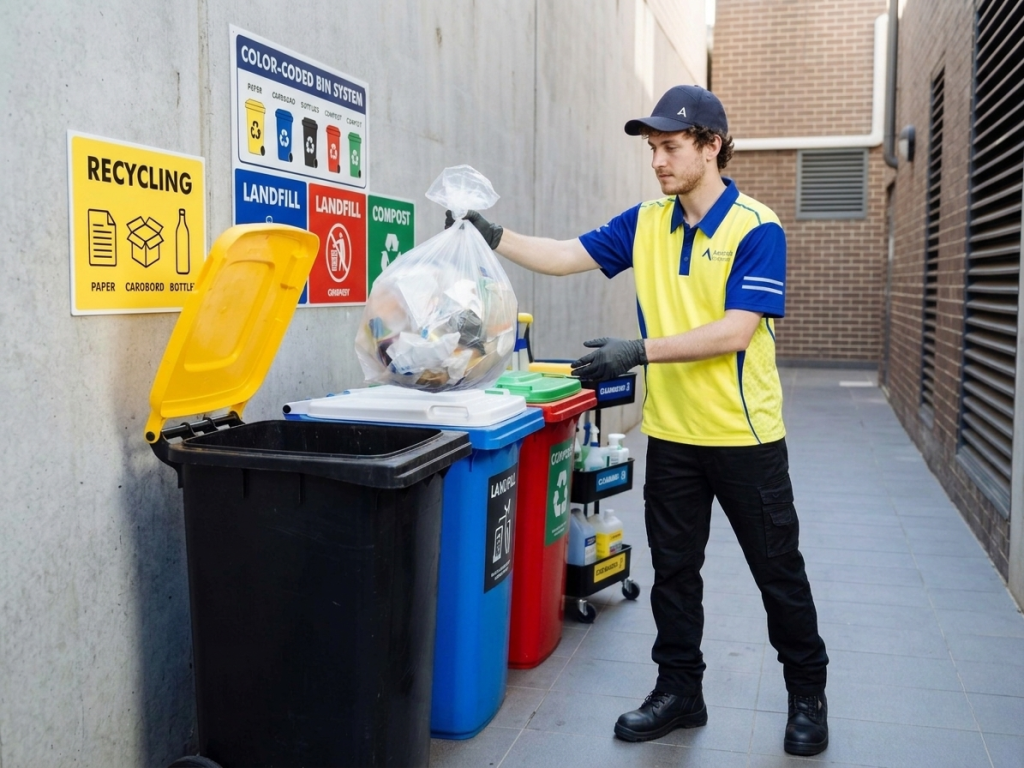 Associated cleaning providing waste management services