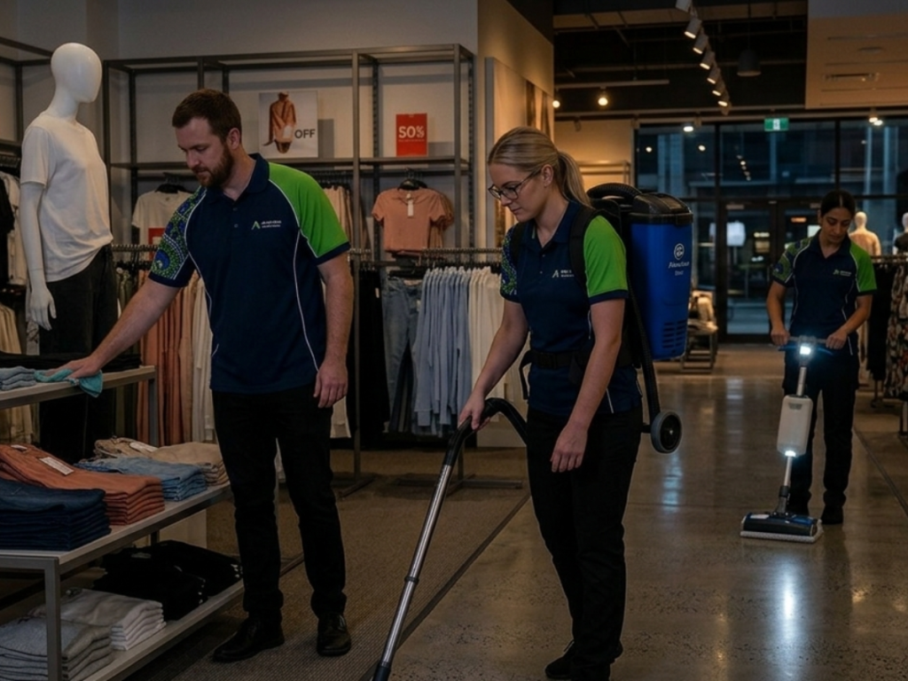 Associated Cleaning providing after hours shopping mall cleaning services