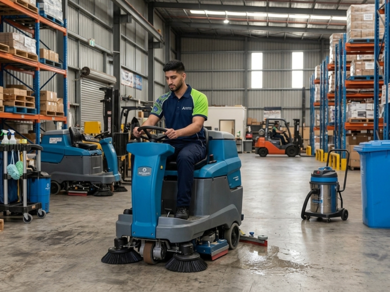 Industrial cleaning in action