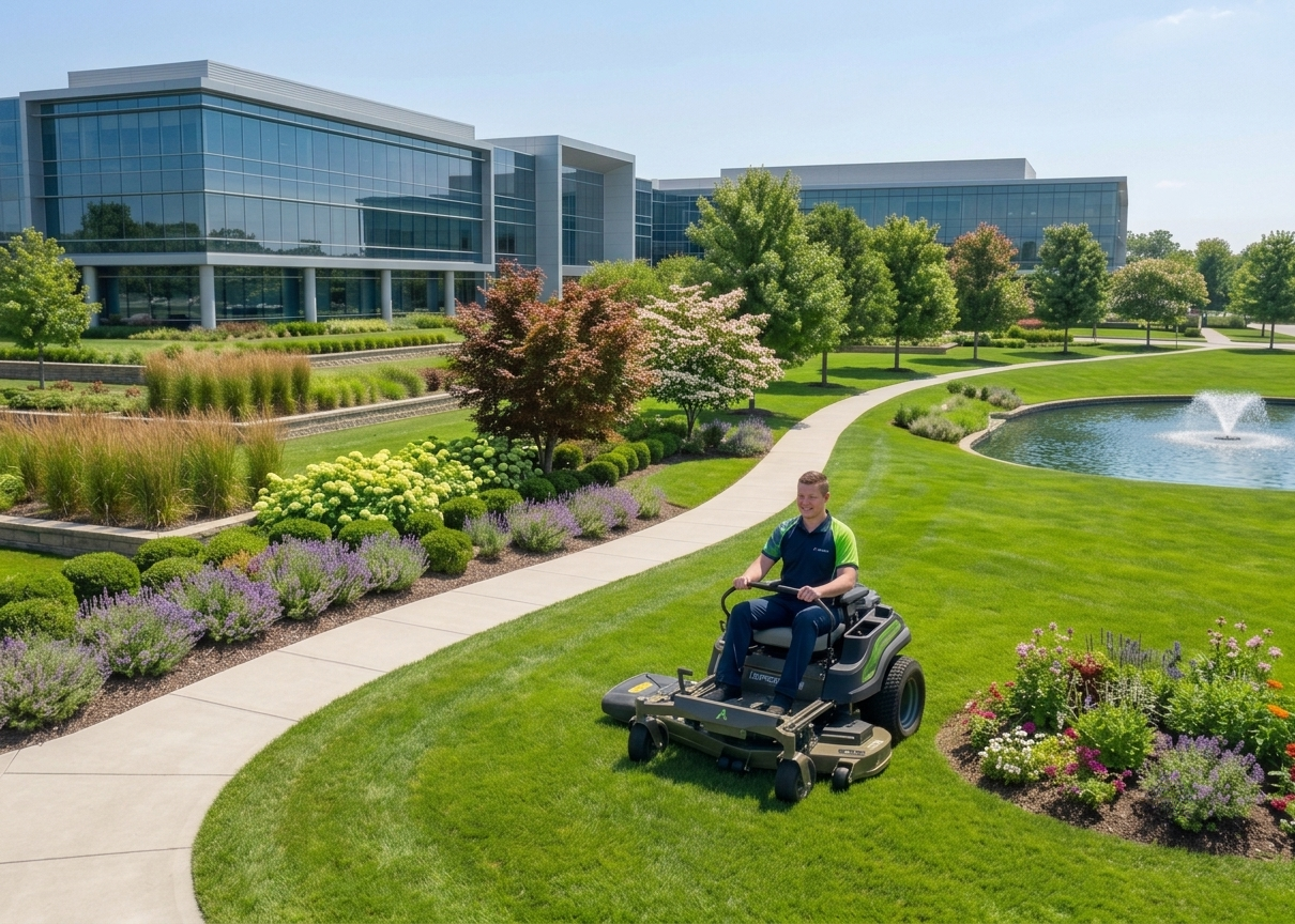 Associated cleaning doing professional grounds maintenance