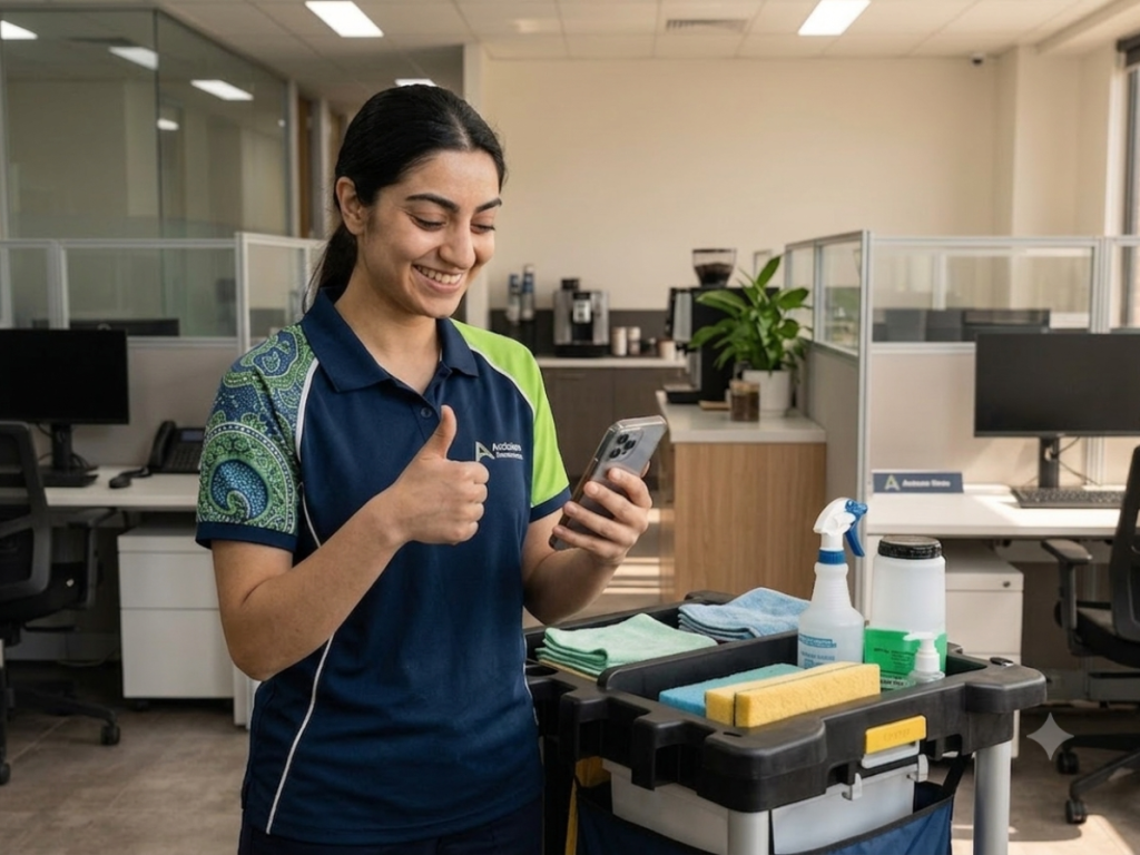 A cleaner using ACS Connect