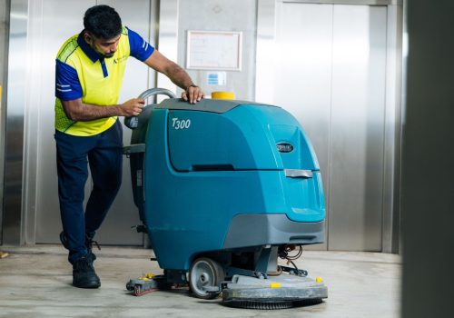 Professional Machine Floor Scrubbing