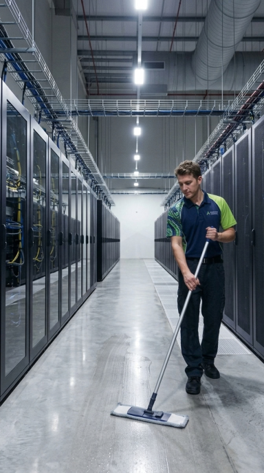 Mopping Data Centre Floors